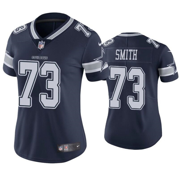 Women's Dallas Cowboys #73 Tyler Smith Navy Vapor Untouchable Limited Stitched Jersey(Run Small)